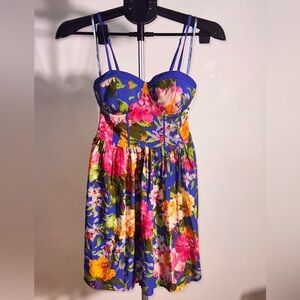 Vibrant Floral Smocked Dress